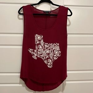 Maroon Texas Home Tank Top